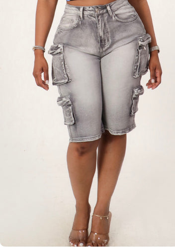 Denim Grey Jorts
