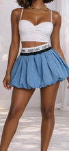 Load image into Gallery viewer, Denim stretch waistband bubble skirt