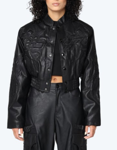 PU Leather Bomber