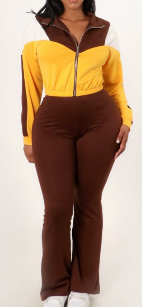 Color block jogger set