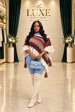 Load image into Gallery viewer, Aztec Knit Ruffle Sweater