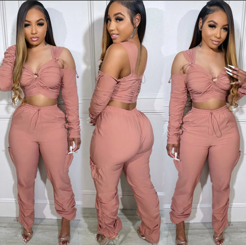 “Let’s Adjust” Cargo Open Shoulder Set