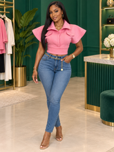 Load image into Gallery viewer, Cropped Barbie Top
