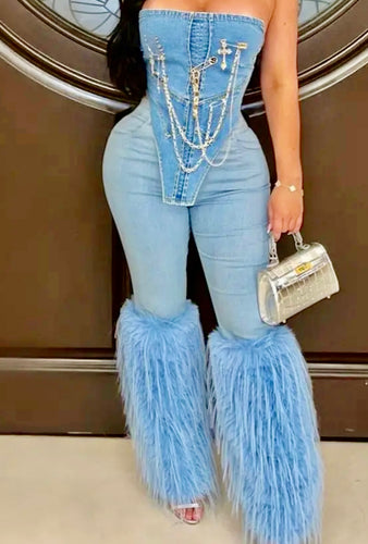 Feather leg jeans