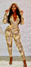 Load image into Gallery viewer, Hooded Snake Print Jumpsuit
