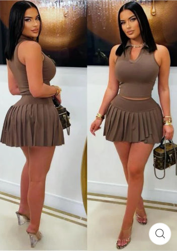 Pleated Skirt Set