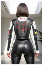 Load image into Gallery viewer, PU Cropped Jacket
