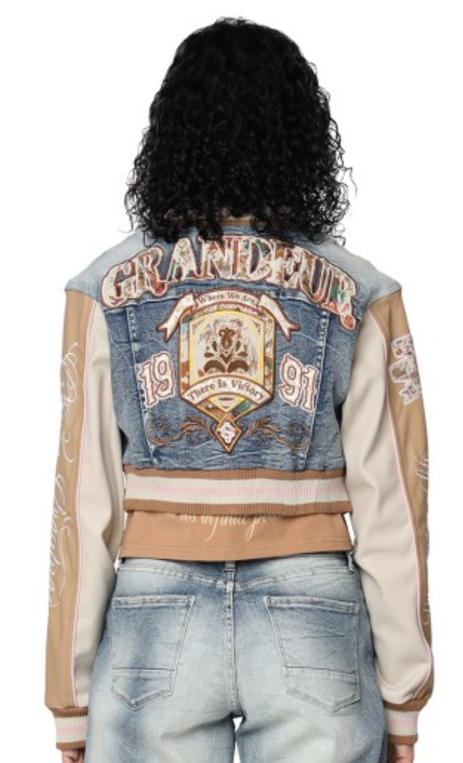 Varsity Denim Jacket